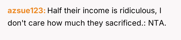 azsue123 Half their income is ridiculous, I don't care how...