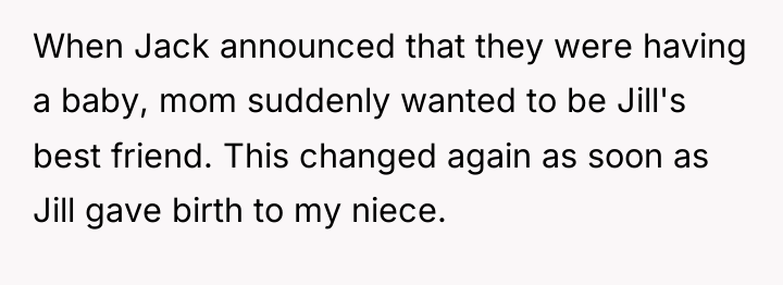 When Jack announced that they were having a baby, mom...