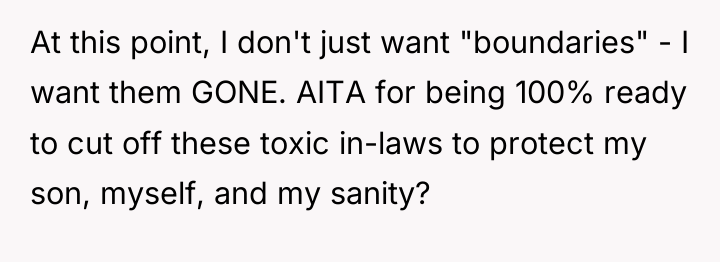 At this point, I don't just want "boundaries" - I...