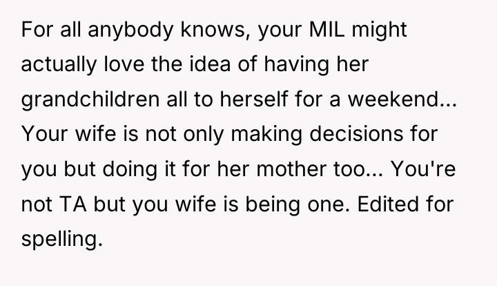 For all anybody knows, your MIL might actually love the...