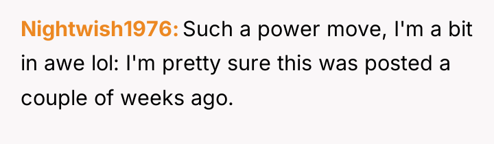 Nightwish1976 Such a power move, I'm a bit in awe...