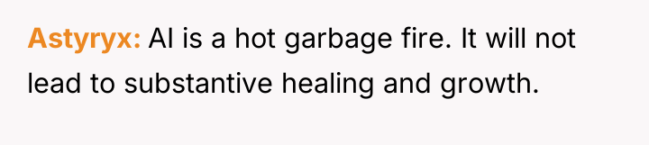 Astyryx AI is a hot garbage fire. It will not...