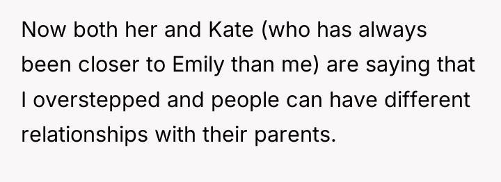 Now both her and Kate (who has always been closer...