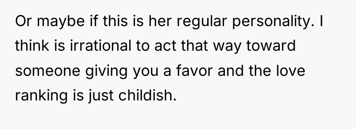 Or maybe if this is her regular personality. I think...
