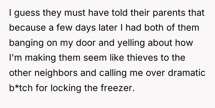 I guess they must have told their parents that because...
