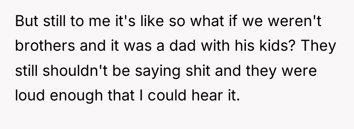 But still to me it's like so what if we...