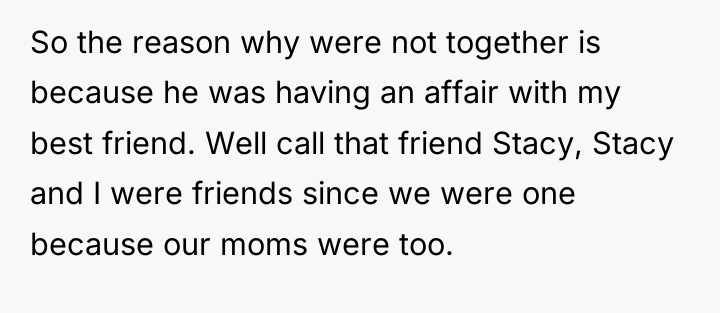 So the reason why were not together is because he...