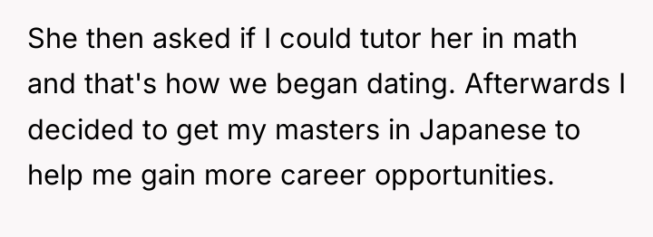 She then asked if I could tutor her in math...