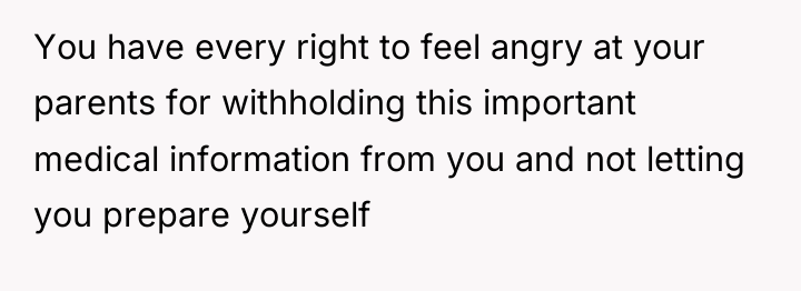 You have every right to feel angry at your parents...
