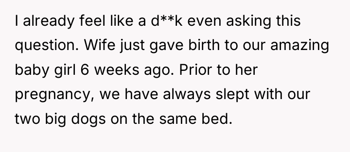 I already feel like a d**k even asking this question....