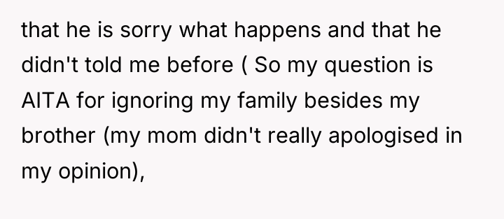 that he is sorry what happens and that he didn't...