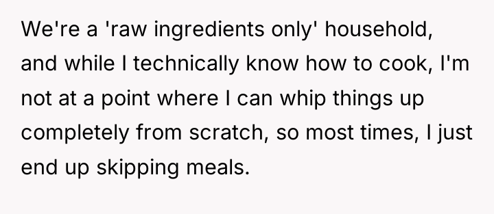 We're a 'raw ingredients only' household, and while I technically...