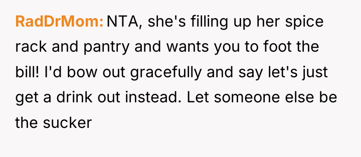 RadDrMom NTA, she's filling up her spice rack and pantry...