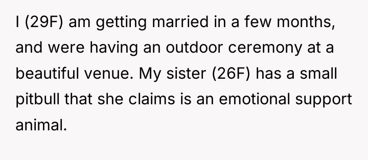 I (29F) am getting married in a few months, and...