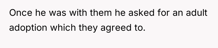 Once he was with them he asked for an adult...