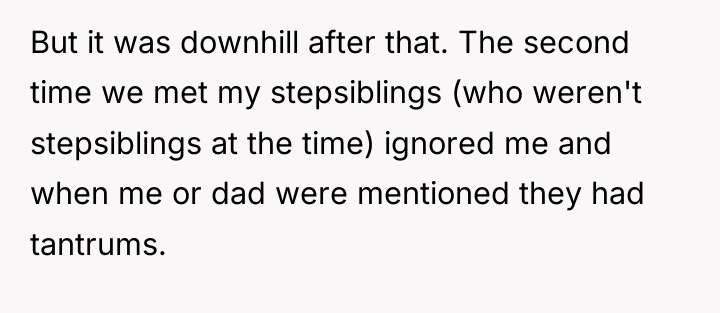But it was downhill after that. The second time we...