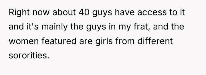 Right now about 40 guys have access to it and...