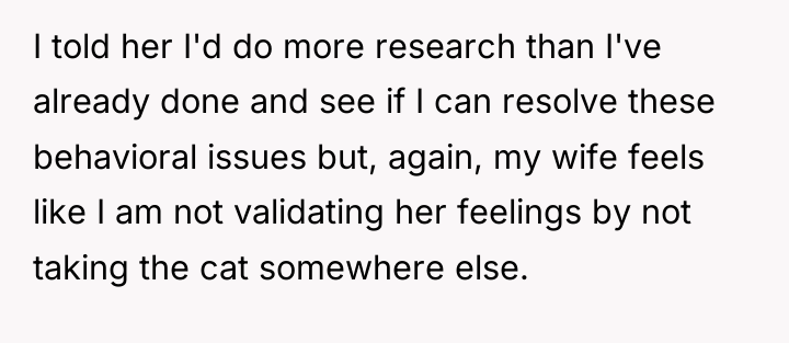 I told her I'd do more research than I've already...