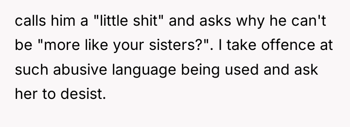calls him a "little shit" and asks why he can't...