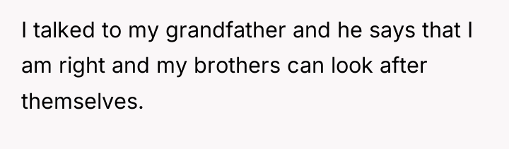 I talked to my grandfather and he says that I...