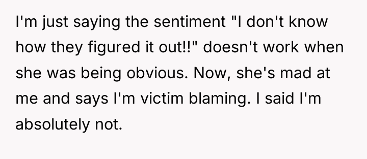 I'm just saying the sentiment "I don't know how they...