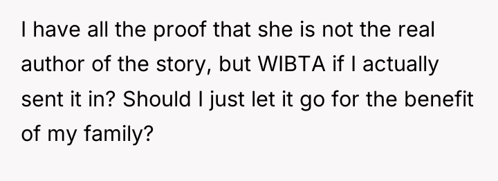 I have all the proof that she is not the...
