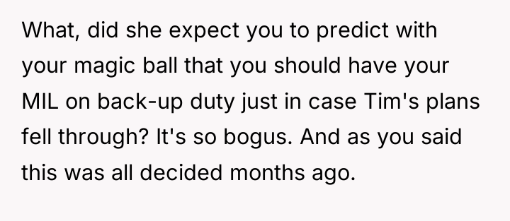 What, did she expect you to predict with your magic...