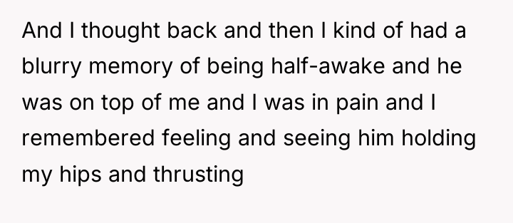 And I thought back and then I kind of had...