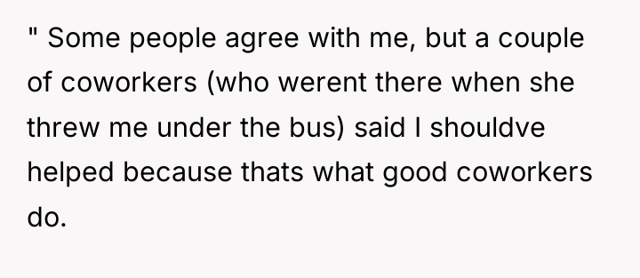 " Some people agree with me, but a couple of...