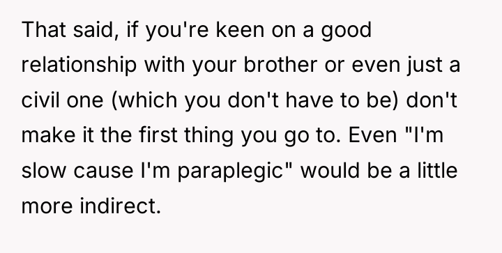 That said, if you're keen on a good relationship with...