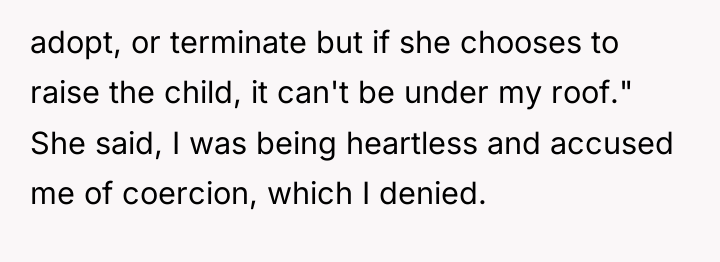 adopt, or terminate but if she chooses to raise the...