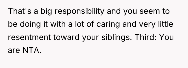 That's a big responsibility and you seem to be doing...
