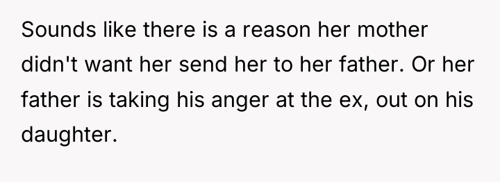 Sounds like there is a reason her mother didn't want...