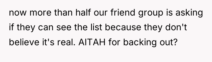 now more than half our friend group is asking if...