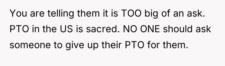 You are telling them it is TOO big of an...