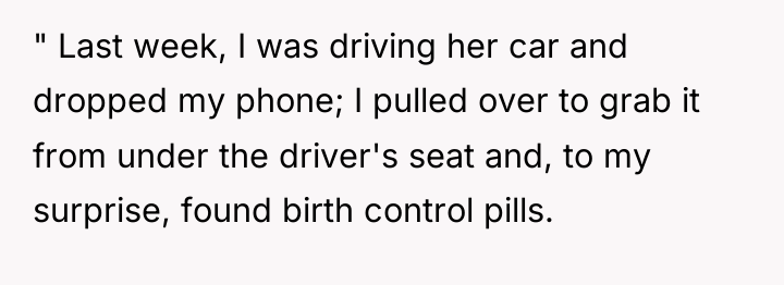 " Last week, I was driving her car and dropped...