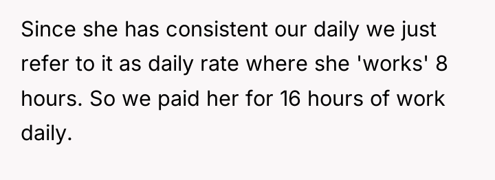 Since she has consistent our daily we just refer to...