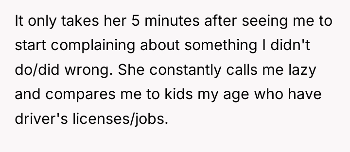 It only takes her 5 minutes after seeing me to...