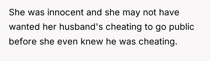 She was innocent and she may not have wanted her...