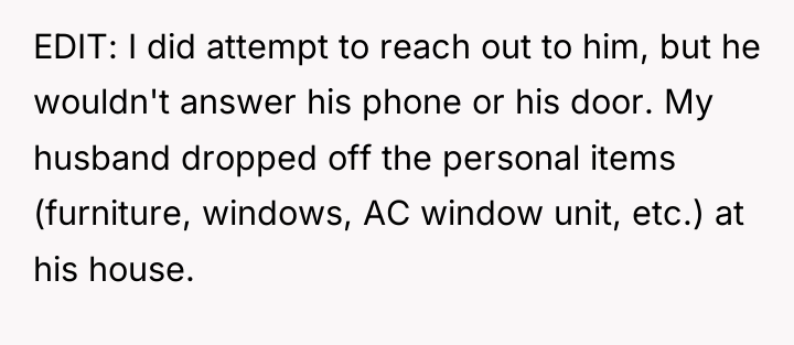 EDIT: I did attempt to reach out to him, but...