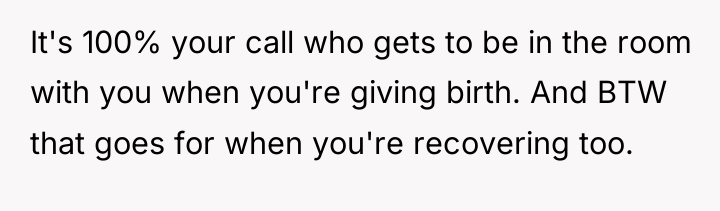 It's 100% your call who gets to be in the...