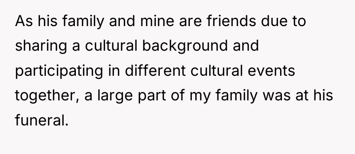 As his family and mine are friends due to sharing...