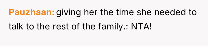 Pauzhaan giving her the time she needed to talk to...