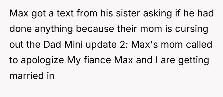 Max got a text from his sister asking if he...