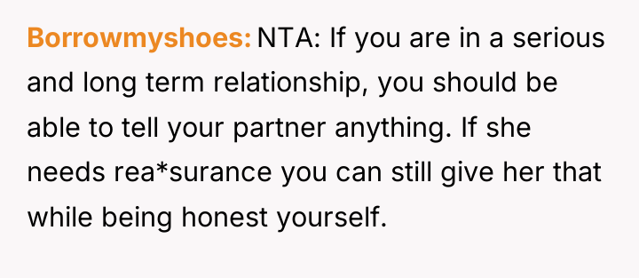 Borrowmyshoes NTA: If you are in a serious and long...