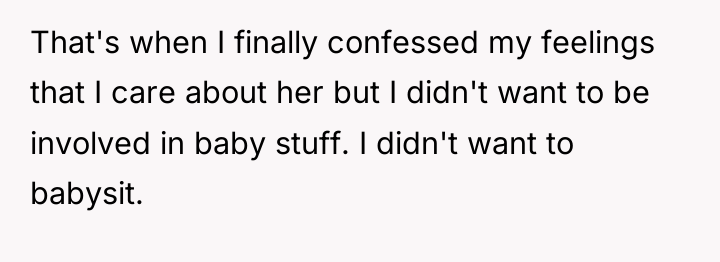 That's when I finally confessed my feelings that I care...