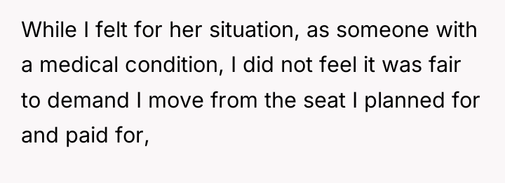 While I felt for her situation, as someone with a...
