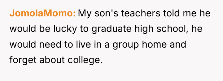 JomolaMomo My son's teachers told me he would be lucky...