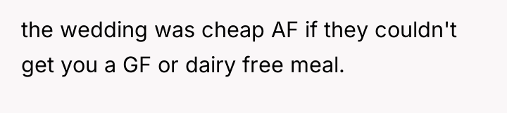 the wedding was cheap AF if they couldn't get you...