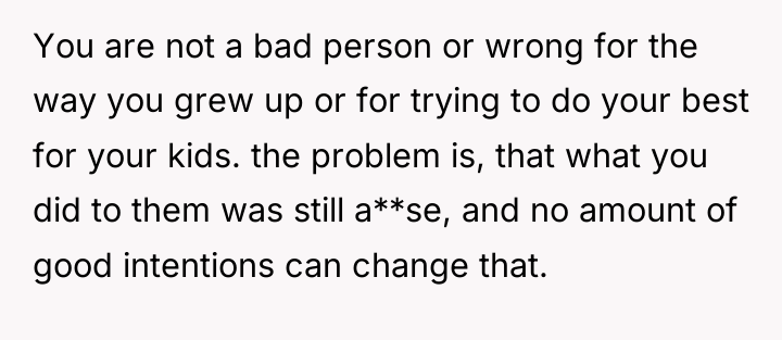 You are not a bad person or wrong for the...